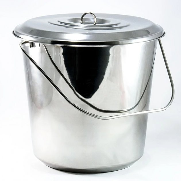 Відро EMPIRE нержавеющее з кришкою 14 л. 0044